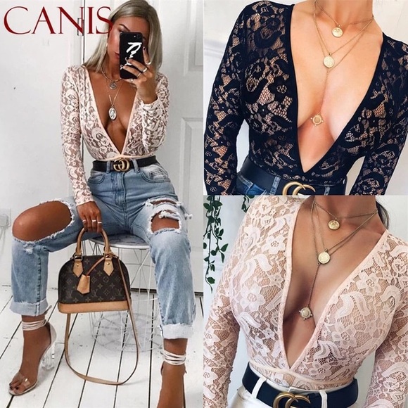 Lace bodysuit | White 🔥only2 left! - Picture 5 of 7